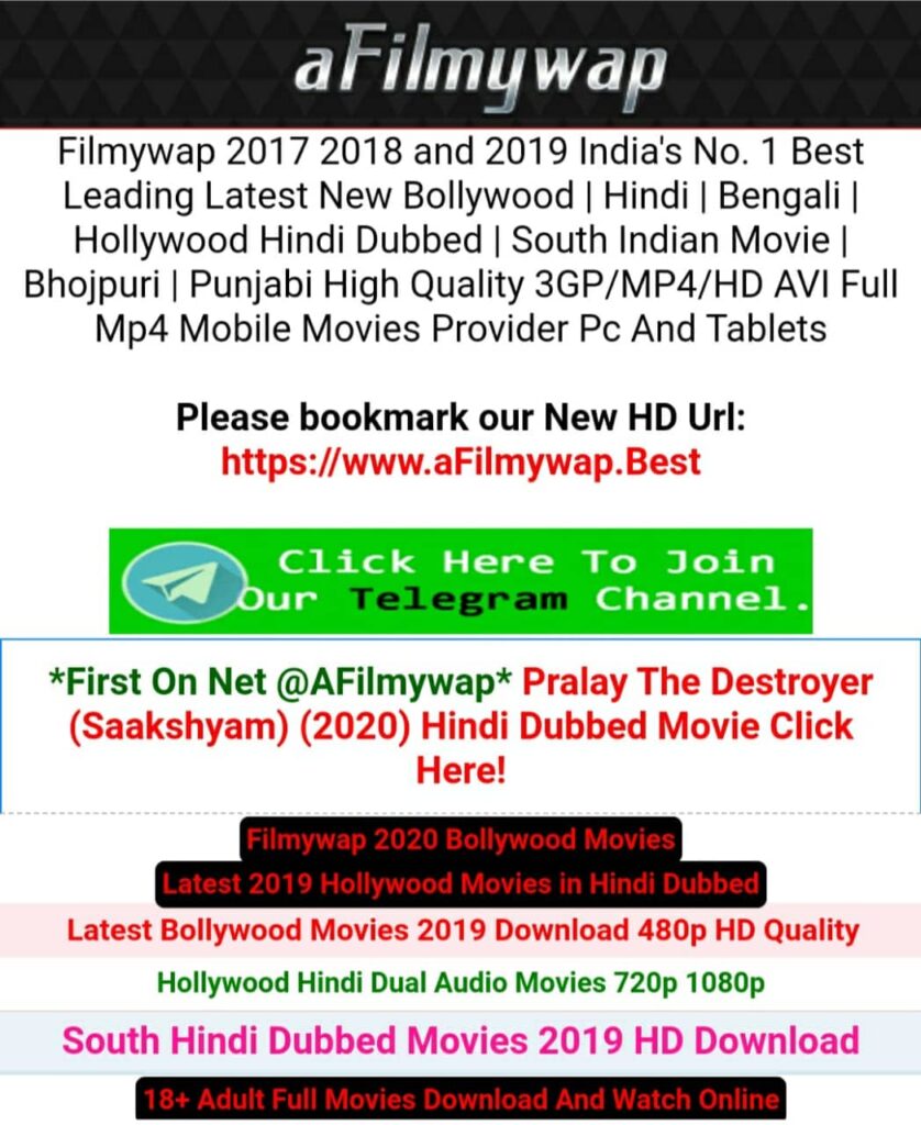 afilmywap 2022: Latest HD Bollywood, Hollywood, Hindi Dubbed Movies